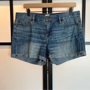 J. Crew women’s distressed denim cuffed shorts. Size 29